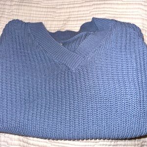 blue knit v neck sweater from aeropostale